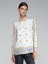 Vilagallo Tea Mosaico Estampado Shirt White