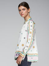 Vilagallo Tea Mosaico Estampado Shirt White