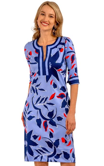 Gretchen Scott Jersey Split Neck Dress
