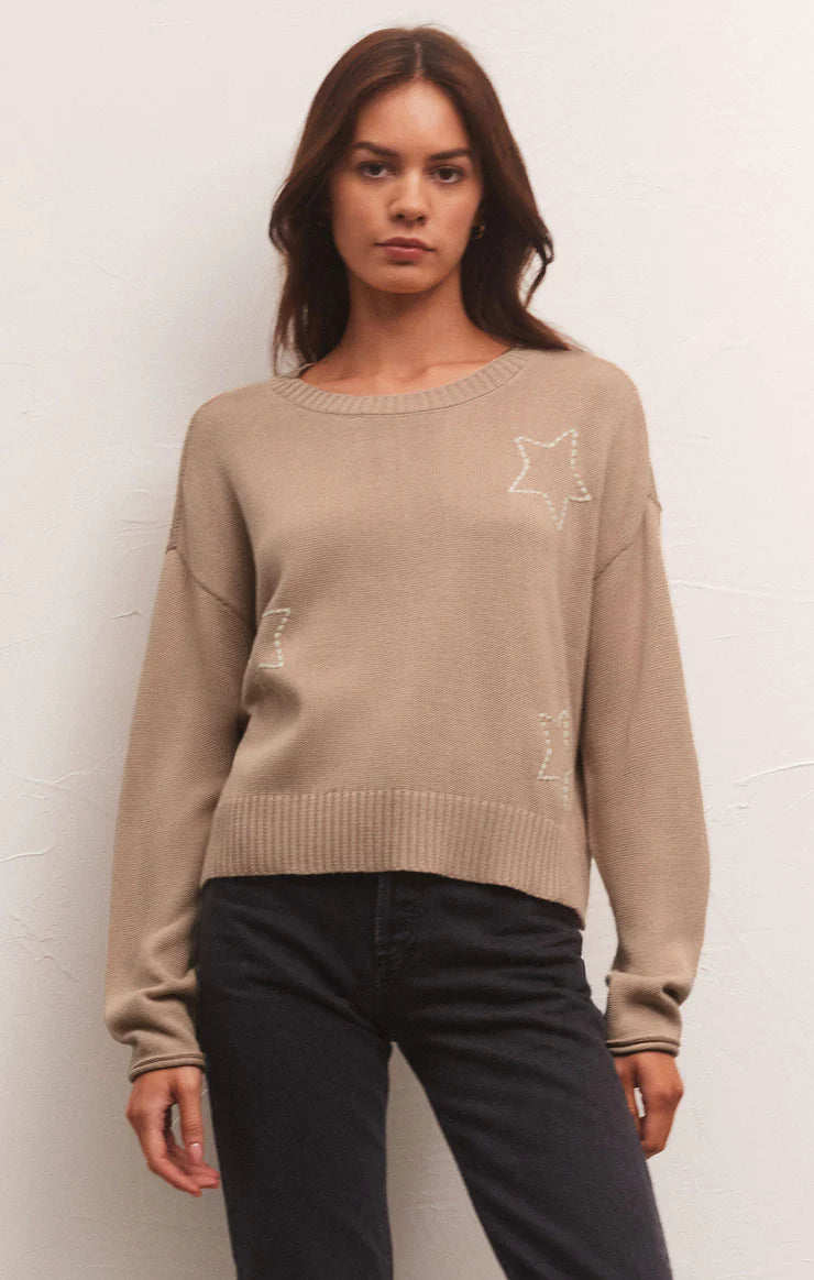 Z Supply Sienna Open Star Sweater Birch