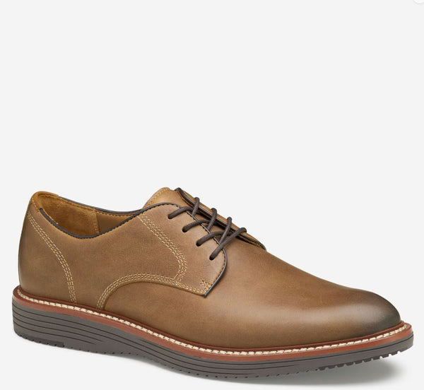 Johnston & Murphy Upton Plain Toe Tan Oiled Full Grain