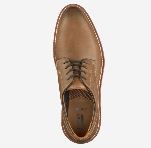 Johnston & Murphy Upton Plain Toe Tan Oiled Full Grain