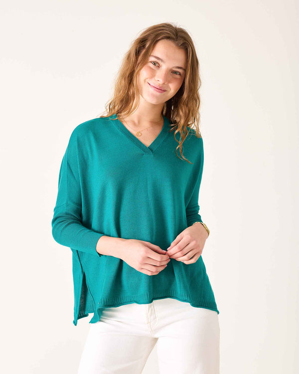 Mersea Catalina V-Neck Sweater Teal
