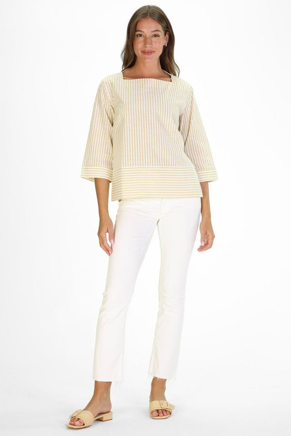 Duffield Lane Tilda Top Tan Stripe