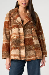 Liverpool Double Breasted Peacoat Nutmeg Multi