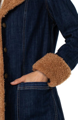 Liverpool Sherpa Trimmed Notch Jacket Cinder Bloom