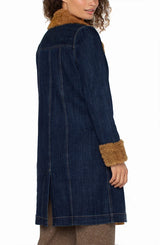 Liverpool Sherpa Trimmed Notch Jacket Cinder Bloom