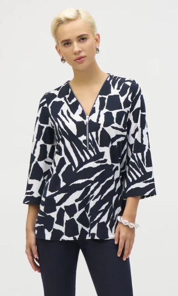 Joseph Ribkoff Tunic Style #252157 Vanilla/Midnight