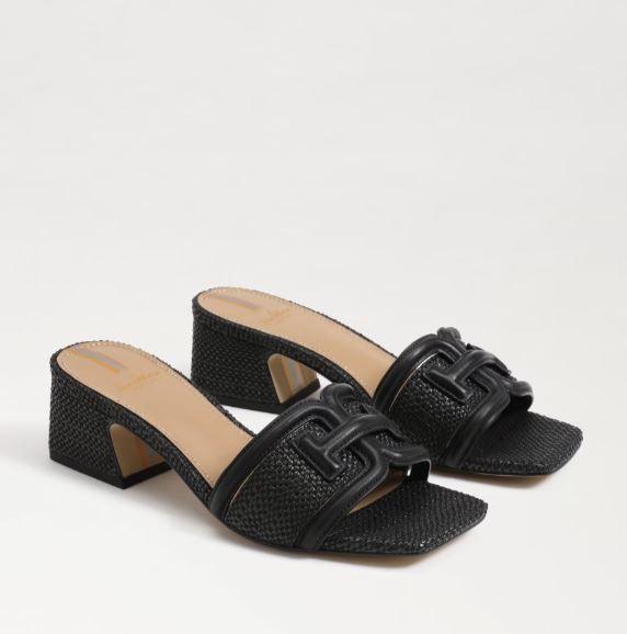 Sam Edelman Waylon Slide Sandal Black Basketweave