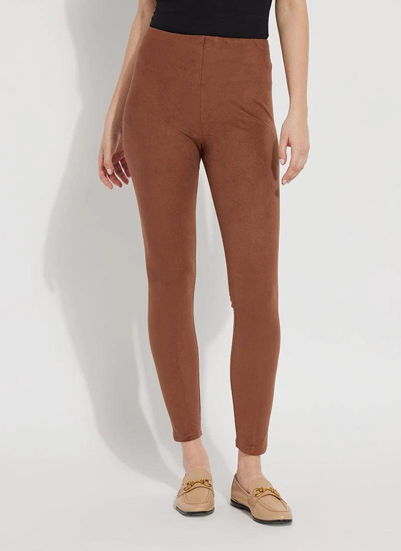 Lysse Hi Waist Suede Legging (28" Inseam) Whiskey