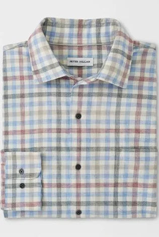 Peter Millar White Rock Cotton Sport Shirt White