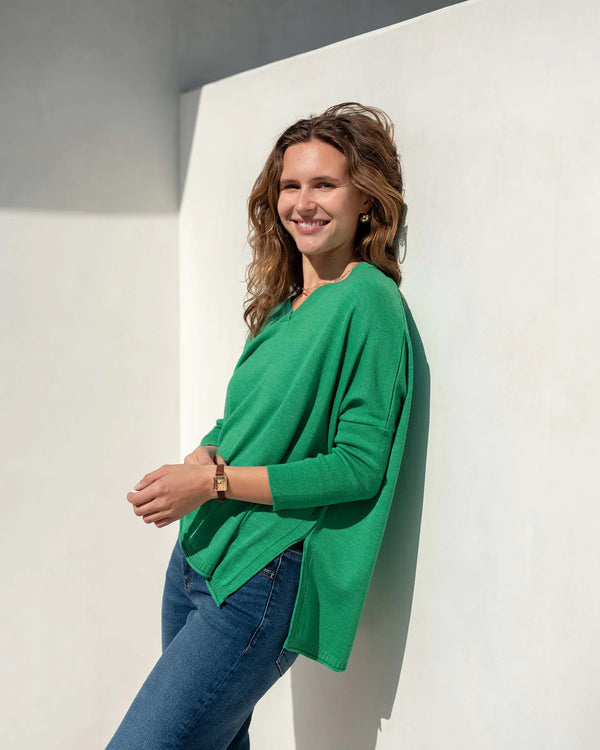 Mersea Catalina V-Neck Sweater Clover