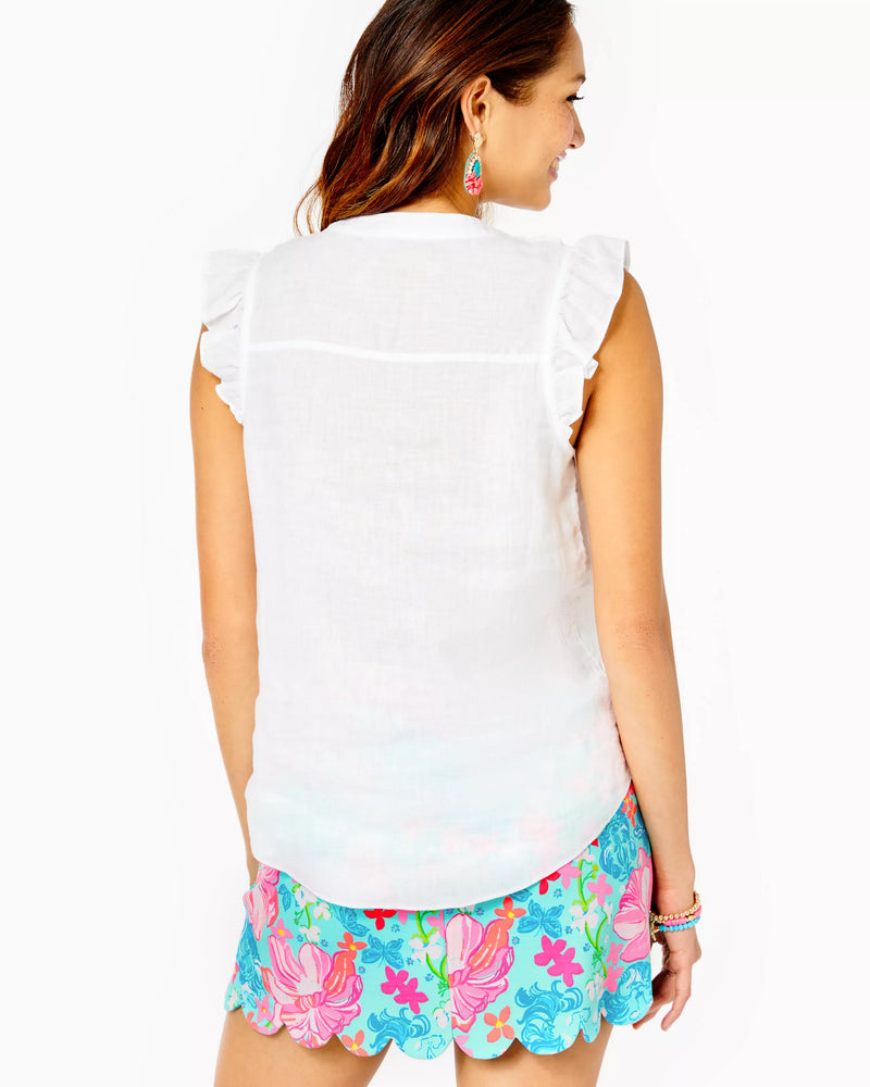 Lilly Pulitzer Briette Button Down Resort White
