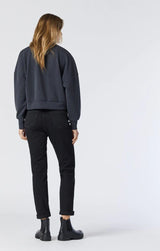 Mavi Kathleen High Rise Boyfriend Jean Black Feather Blue 28" Length