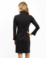 Jude Connally Anna Ponte Knit Dress Black/Saddle