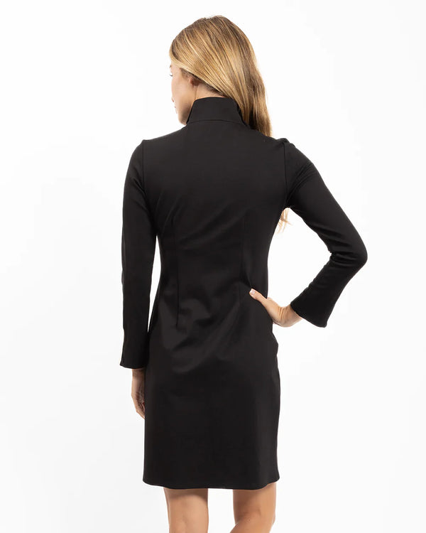 Jude Connally Anna Ponte Knit Dress Black/Saddle