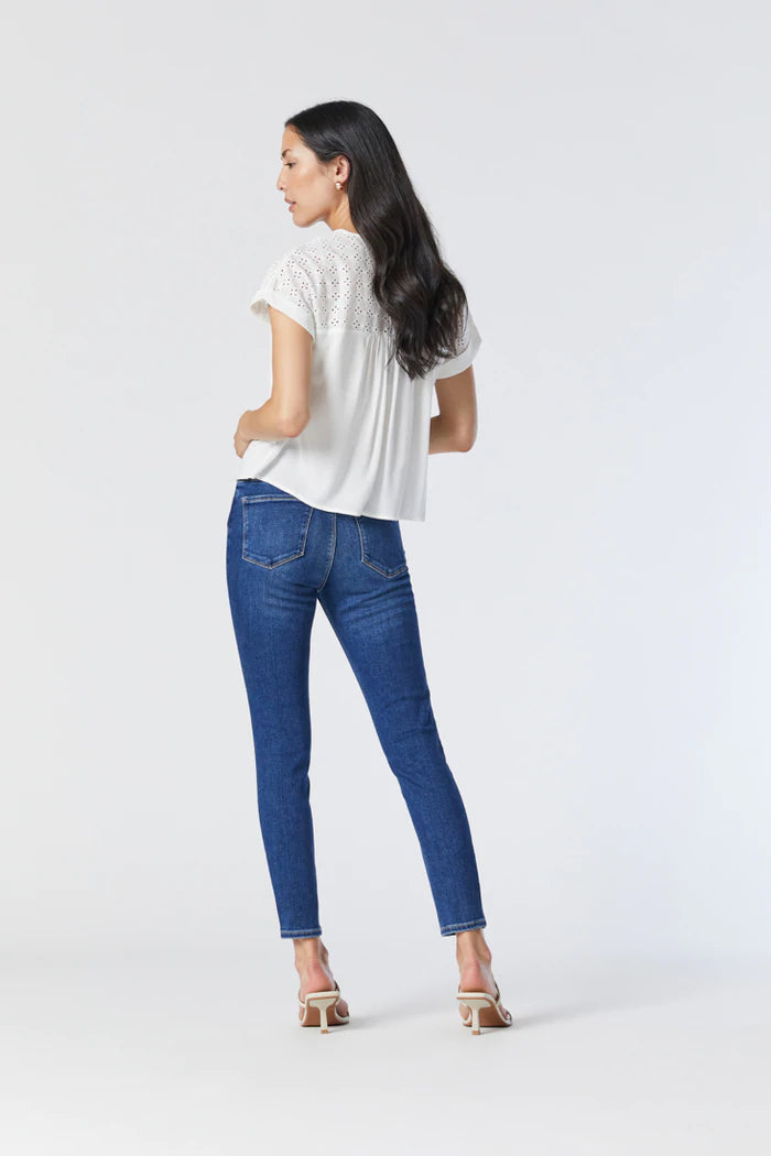 Mavi Tess High Rise Jeans Dark Brushed Indigo Shape