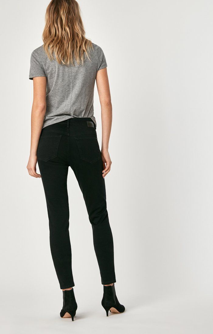 Mavi Alissa Super Soft Black Brushed Jean 28" Length