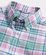 Vineyard Vines Classic Fit Plaid On The Go BRRR Starboard Green