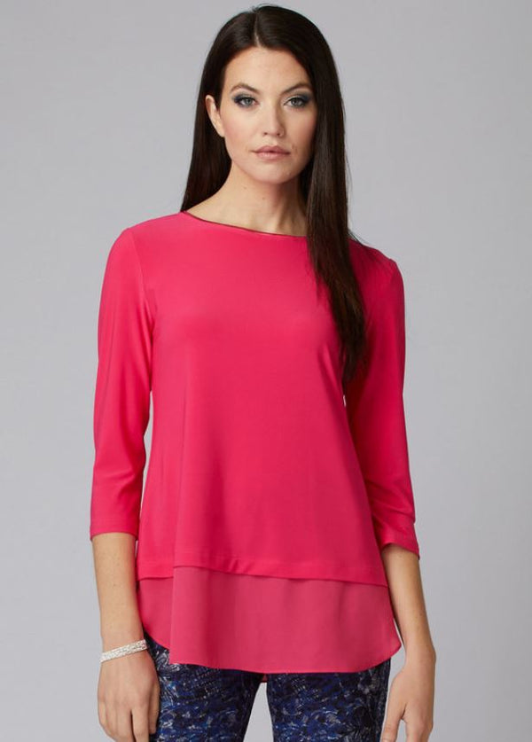 Joseph Ribkoff Hyper Pink Top Style #201534