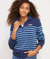 Vineyard Vines Dreamcloth Placed Striped Relaxed Shep Shirt Colombier - Deep Bay