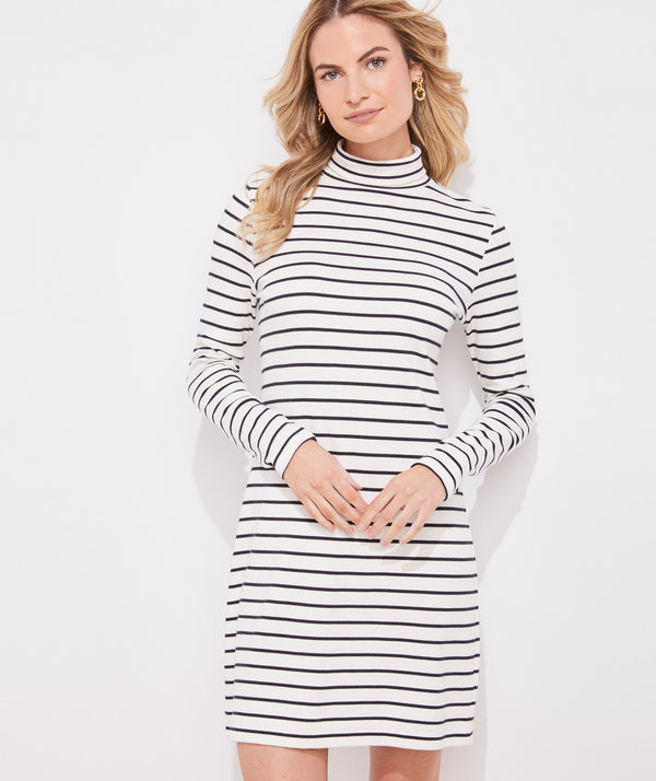 Vineyard Vines Simple Turtleneck Dress Marshmallow