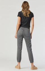 Mavi Anna High-Rise Slim Straight Jogger Gunmetal Casual Comfort