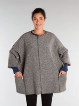 Cut Loose Boiled Wool One Size Zip Jacket Lava