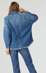 Mavi Fiona Relaxed Denim Shirt Sky Organic Blue