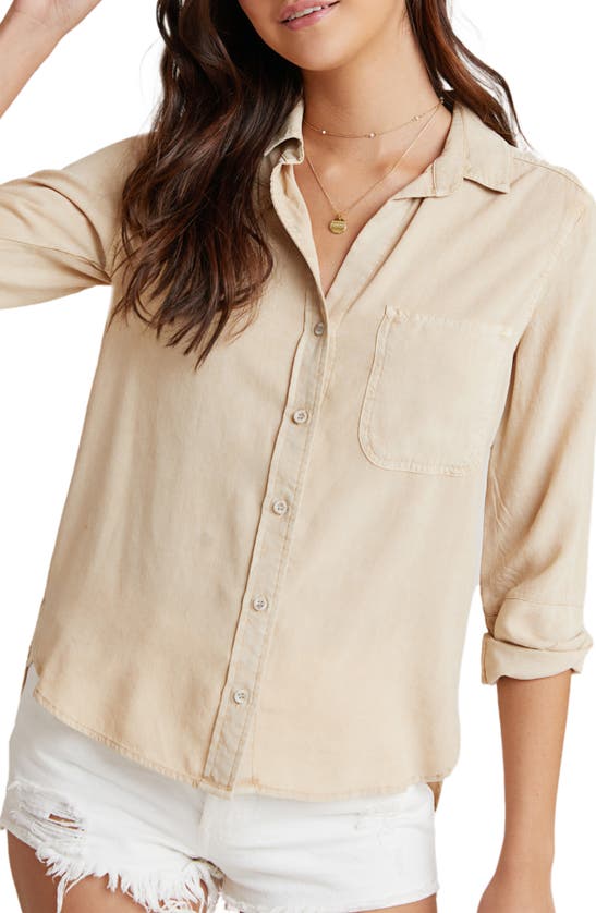 Bella Dahl Shirt Tail Button Down - Soft Khaki