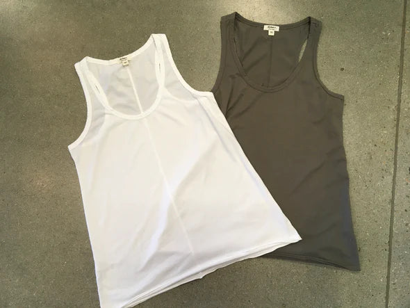 Dylan Cotton Jersey Loose Tank White