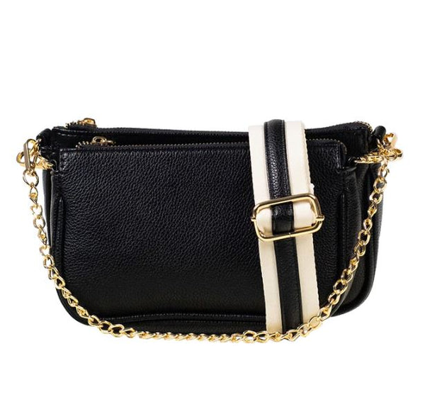 AHDORNED Large Faux Leather Crossbody with Extra Strap