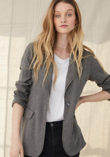 Bella Dahl Easy Longline Blazer Granite