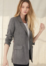 Bella Dahl Easy Longline Blazer Granite