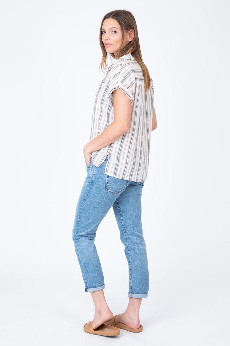 Dylan Sand Dune Stripe Blouse Multi
