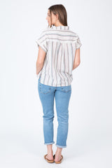 Dylan Sand Dune Stripe Blouse Multi
