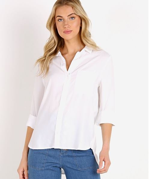 Bella Dahl Shirt Tail Button Down - White