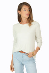 Dylan Waffle Alex Crew Neck Top Stone