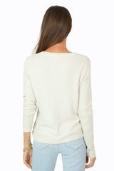 Dylan Waffle Alex Crew Neck Top Stone