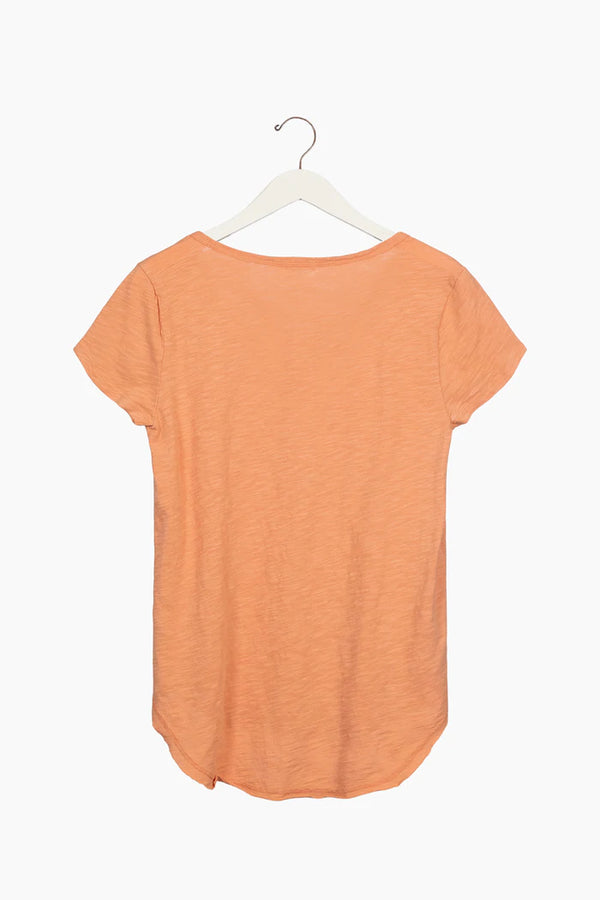 Dylan Slub Cotton Shirt Tail V-Neck Tee Festival