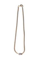LJ Sonder Barrel Necklace with Hammered Barrel Gold Chain
