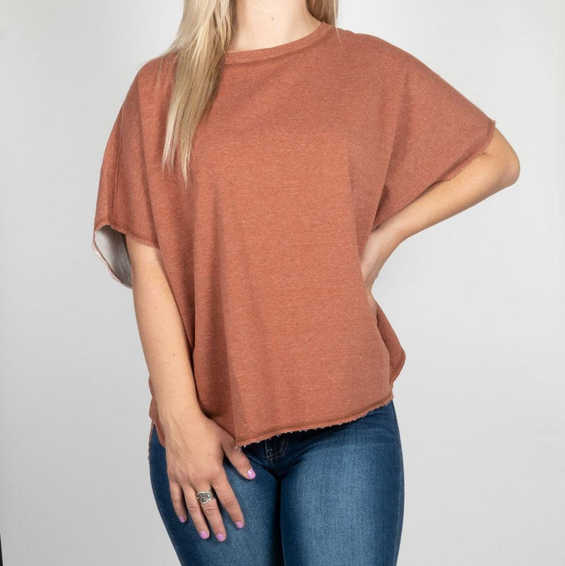 Dylan Double Fleece Caplet Top Mesa