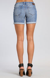 Mavi Pixie Shorts In LT Distressed Vintage