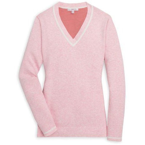 Peter Millar Tipped V-Neck Sweater Fizz