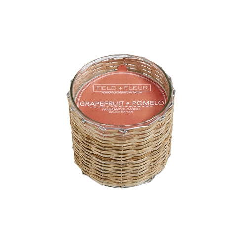 Field + Fleur Grapefruit Pomelo Handwoven Candle 12oz