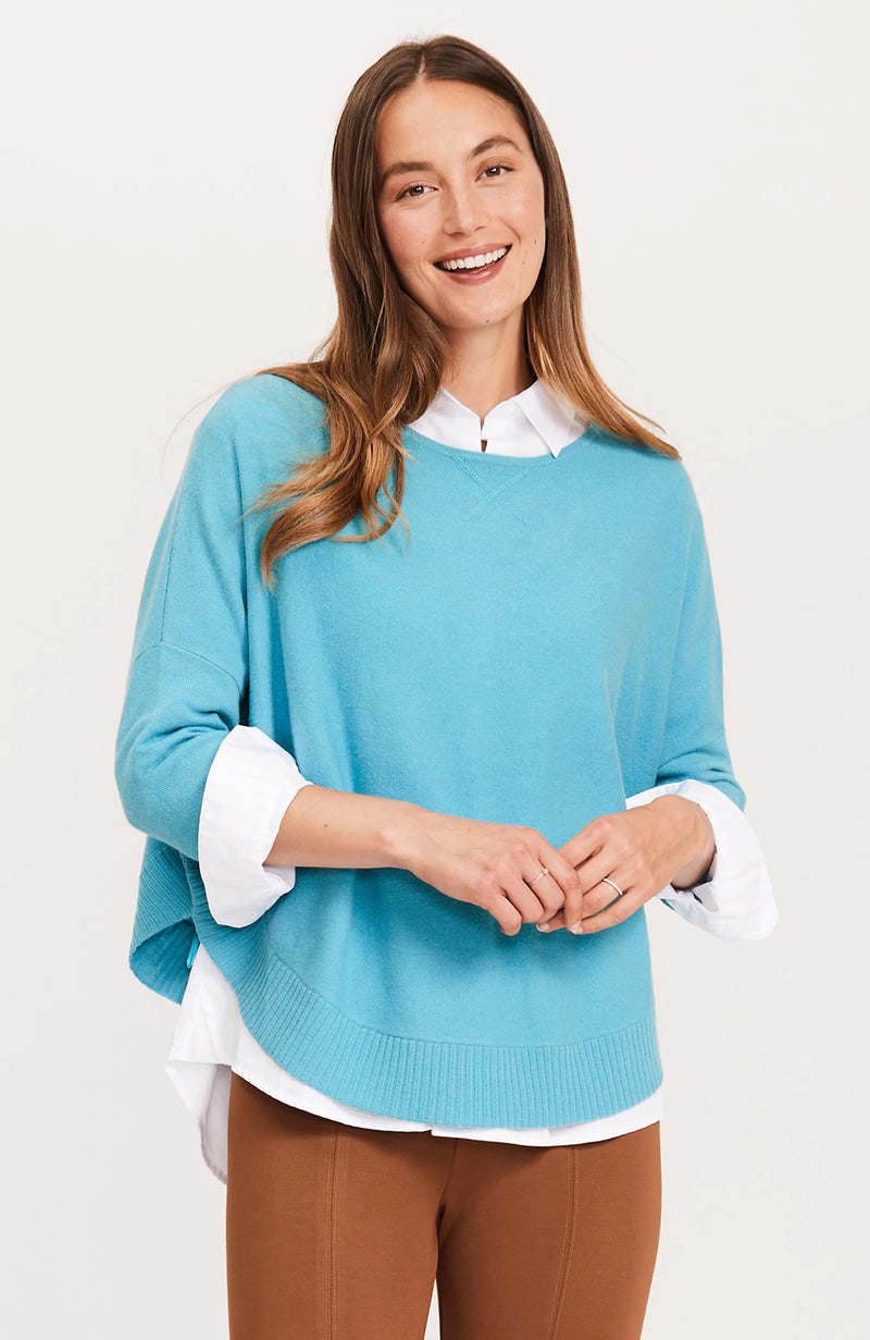 Tyler Boe Cashmere Capelet Turquoise