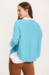 Tyler Boe Cashmere Capelet Turquoise