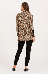 Tyler Boe Crissy Jacquard Tunic Brushed Leopard