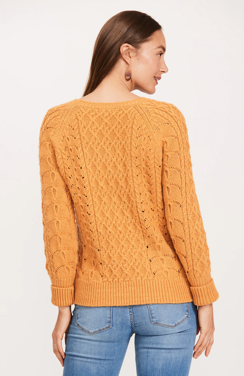 Tyler Boe Novelty Stitch Sweater Marigold