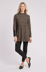 Tyler Boe Crissy Jacquard Tunic Modern Cheetah